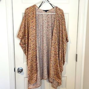Floral silk cardigan